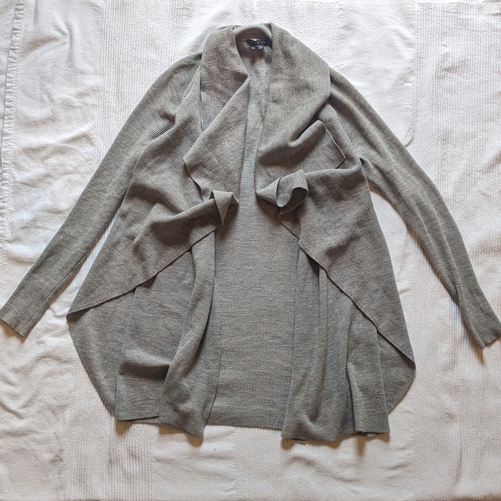 Small, grey cardigan from theory